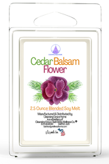 Cedar Balsam Flower 2.5 Oz Masculine Scented Wax Cubes for Tealight or UL-Listed Electric Warmer by Cleansing Grace