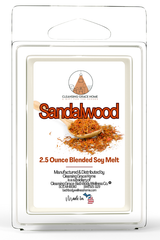 Sandalwood Scented 2.5 Ounce Wax Cubes for Tealight or UL-Listed Electric Warmer by Cleansing Grace