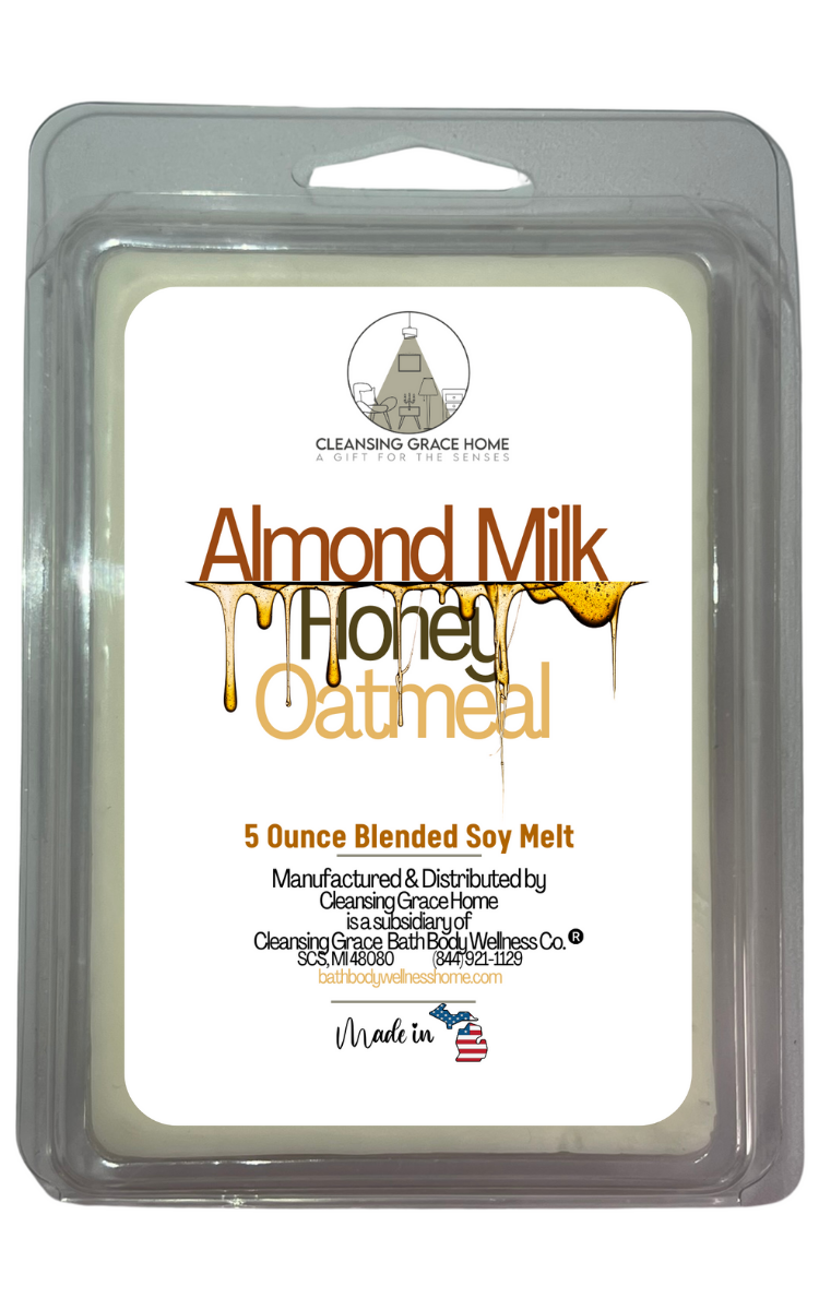 Vanilla Honey Scented 5 Oz Wax Melt for Tealight or UL-Listed Electric Warmer by Cleansing Grace | Easy Open 12 Piece Container (Almond Honey)