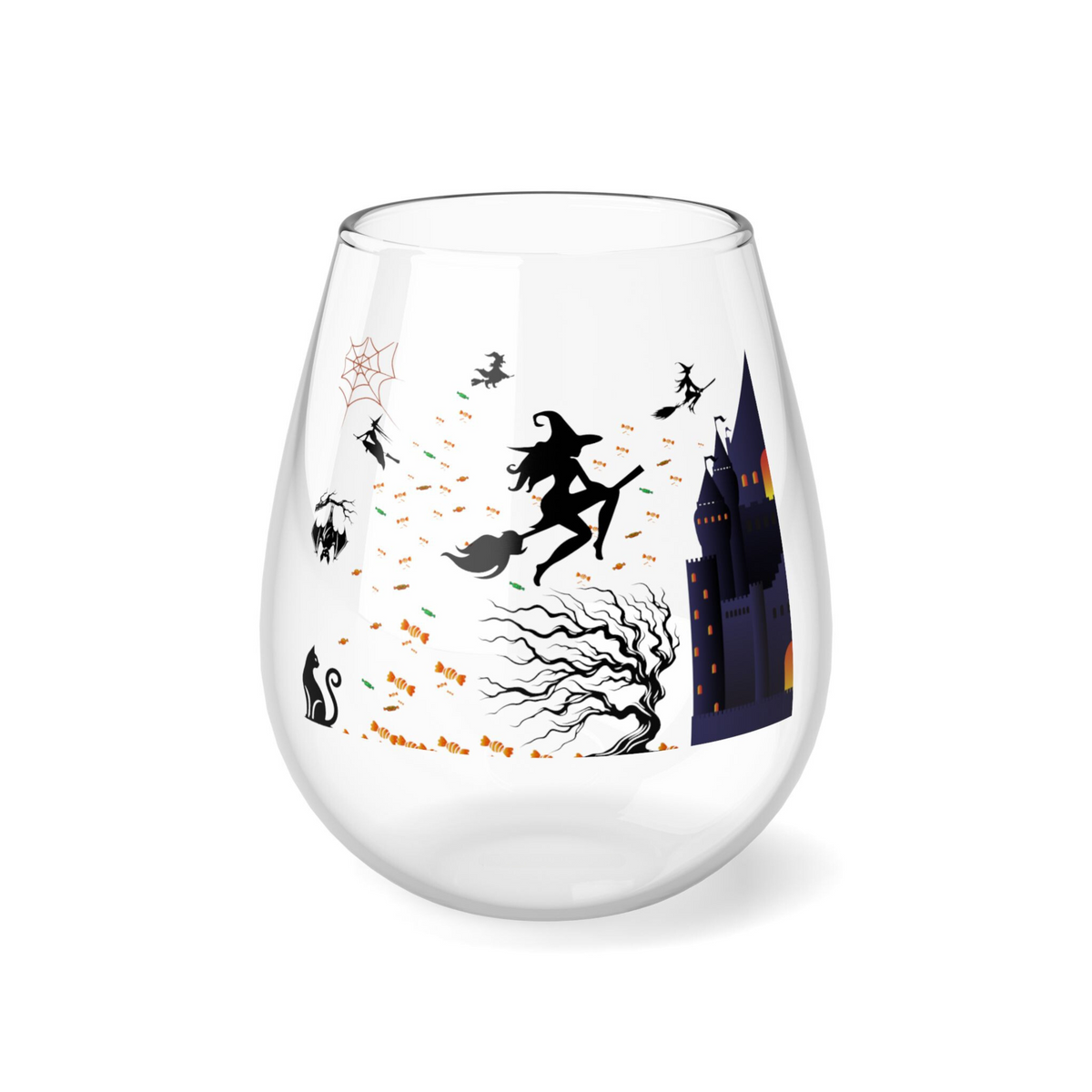 Customizable Decorative Stemless Wine Glass | Candy Distributors