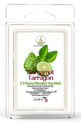 Bergamot Tarragon Scented 2.5 Ounce Wax Cubes for Tealight or UL-Listed Electric Warmer by Cleansing Grace |  - 6 Piece Easy to Open Container | Beebalm Citrus Aroma