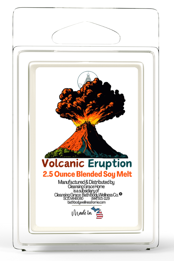 Volcanic Eruption Scented 2.5 Ounce Wax Cubes for Tealight or UL-Listed Electric Warmer by Cleansing Grace