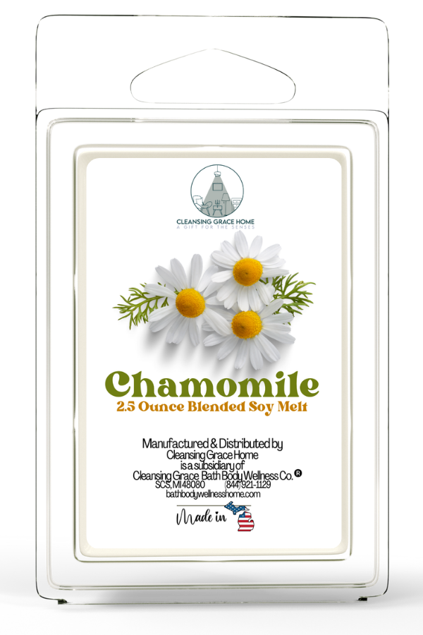 Chamomile Scented 2.5 Ounce Wax Cubes for Tealight or UL-Listed Electric Warmer by Cleansing Grace