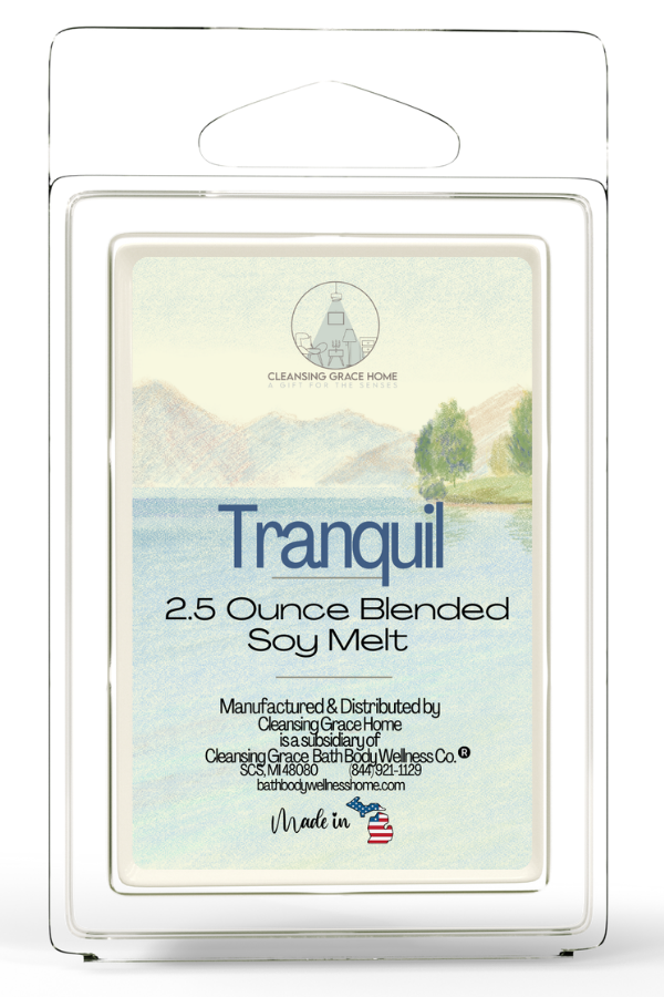 Tranquil Scented 2.5 Ounce Wax Cubes for Tealight or UL-Listed Electric Warmer by Cleansing Grace