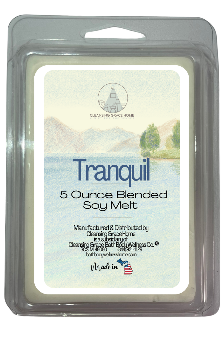 Tranquil Scented 5 Ounce Double Pack Wax Cubes for Tealight or UL-Listed Electric Warmer by Cleansing Grace