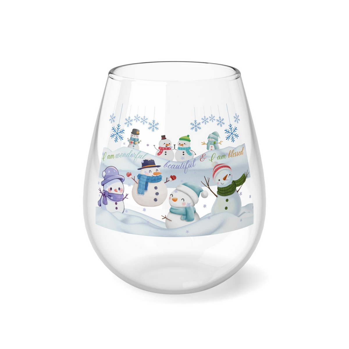 Customizable Decorative Stemless Wine Glass | Congregation