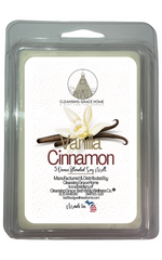 Vanilla Cinnamon Scented 5 Ounce Double Pack Wax Cubes for Tealight or UL-Listed Electric Warmer by Cleansing Grace