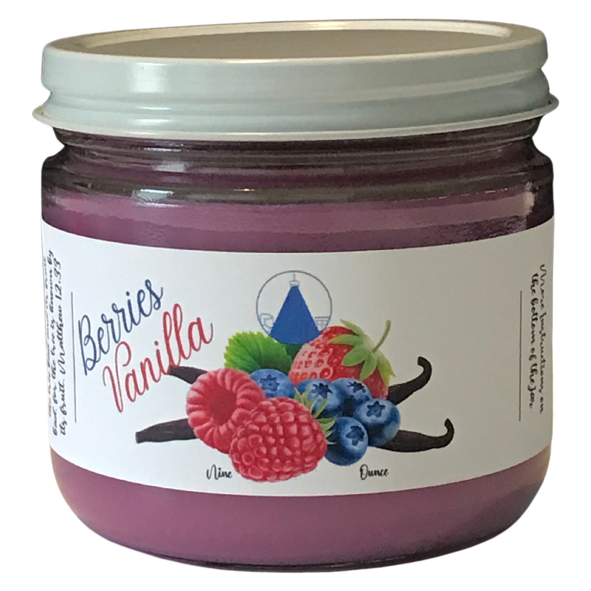 Berries Vanilla Scented Cotton Wick Candle by Cleansing Grace Home