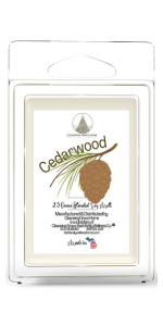 Cedarwood 2.5 Oz Scented Wax Cubes for Tealight or UL-Listed Electric Warmer by Cleansing Grace