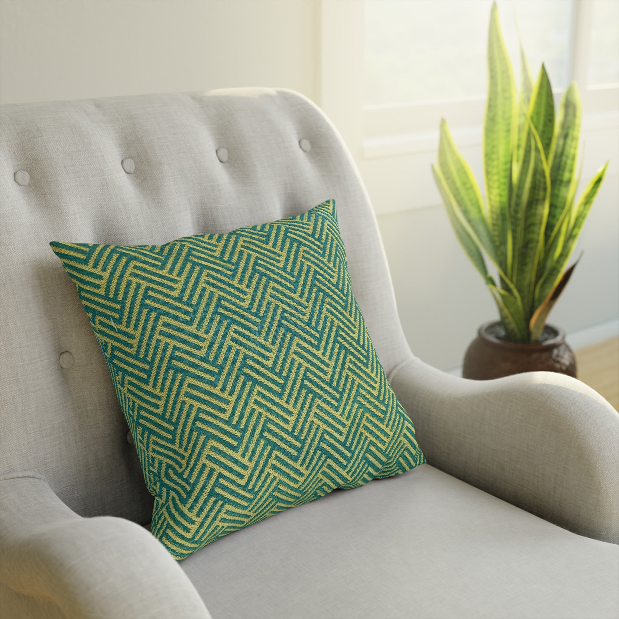 Herringbone Decorative Handmade Throw Pillow