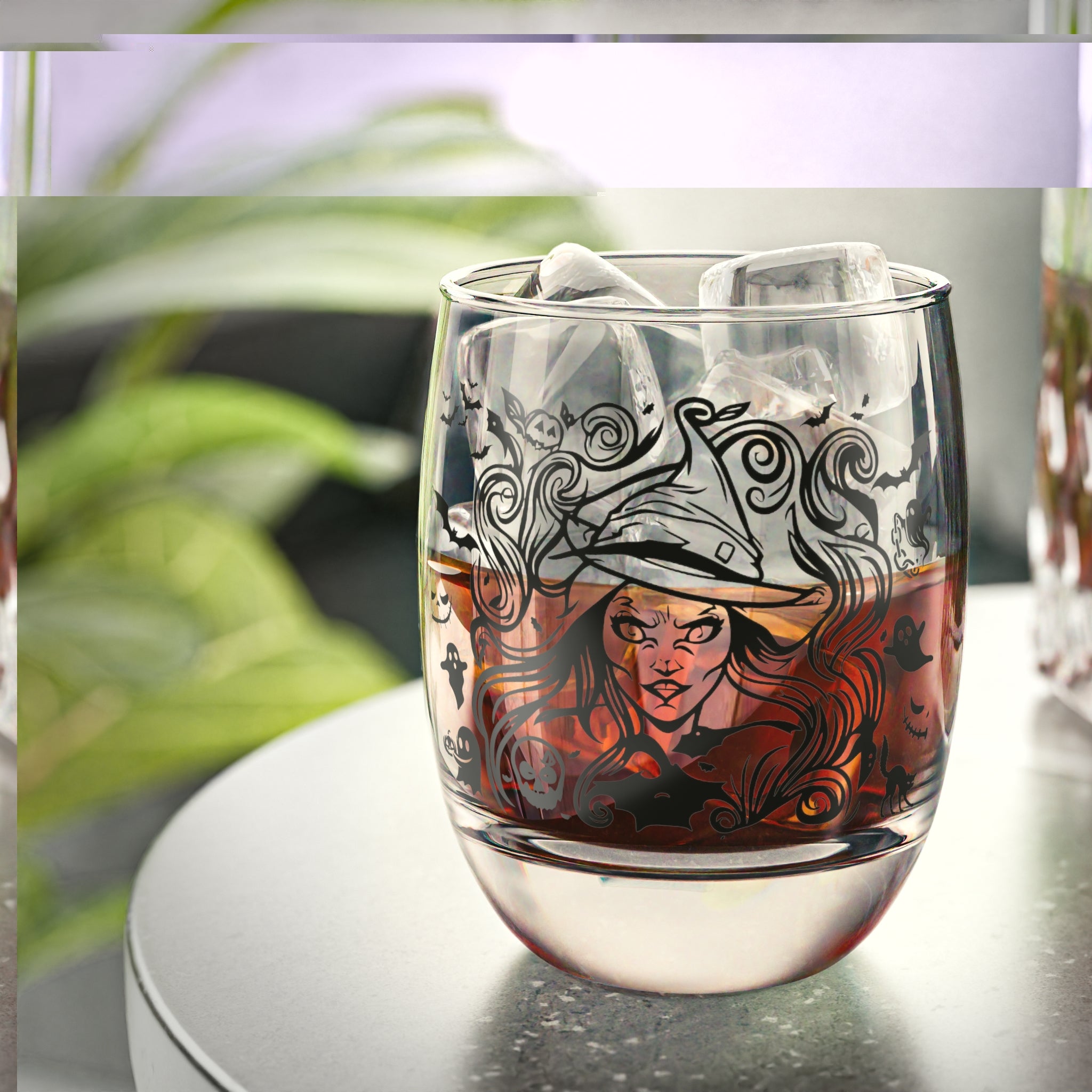 Decorative Drinking Vessel | Grimaced the Witch | Whiskey Glass