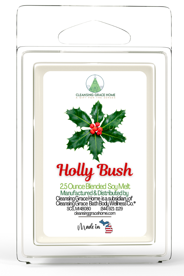 Holly Bush Scented 2.5 Oz Wax Melt for Tealight or UL-Listed Warmer