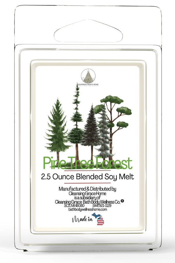 Pine Tree Scented 2.5 Ounce Wax Melt for Tealight or UL-Listed Electric Warmer by Cleansing Grace