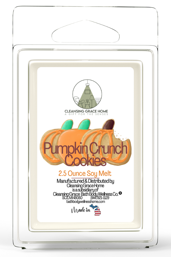 Pumpkin Crunch Cookie Scented 2.5 Ounce Wax Melt for Tealight or UL-Listed Electric Warmer