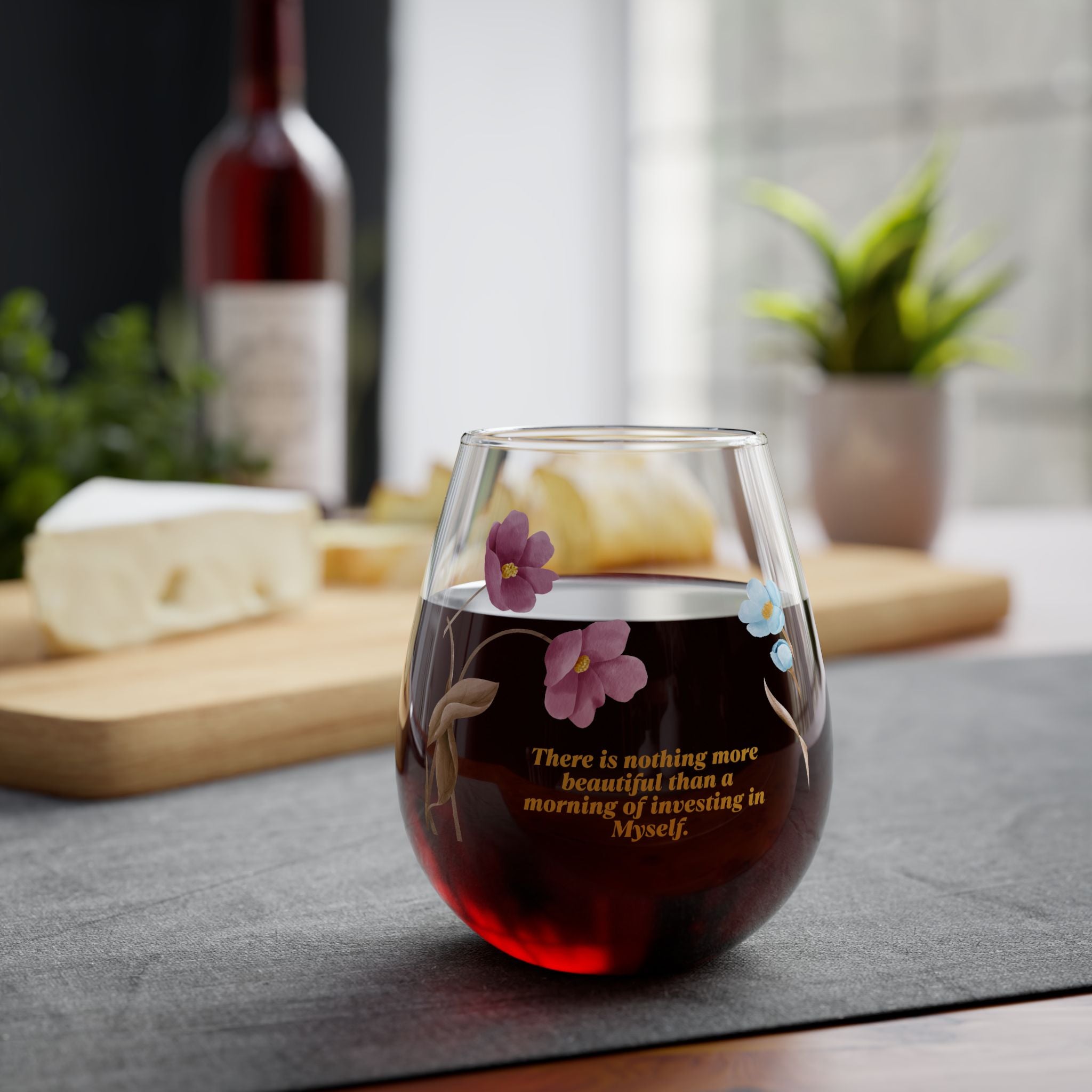 Decorative Drinking Vessel | Invest | Stemless Wine Glass