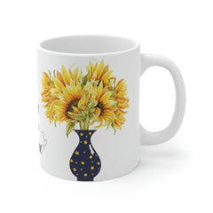 Love is Life and so is Coffee and Sunflowers Multi Purpose 15 Ounce Mug