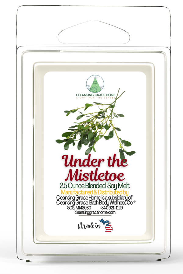 Under the Mistletoe Scented 2.5 Ounce Wax Melt for Tealight or UL-Listed Electric Warmer by Cleansing Grace