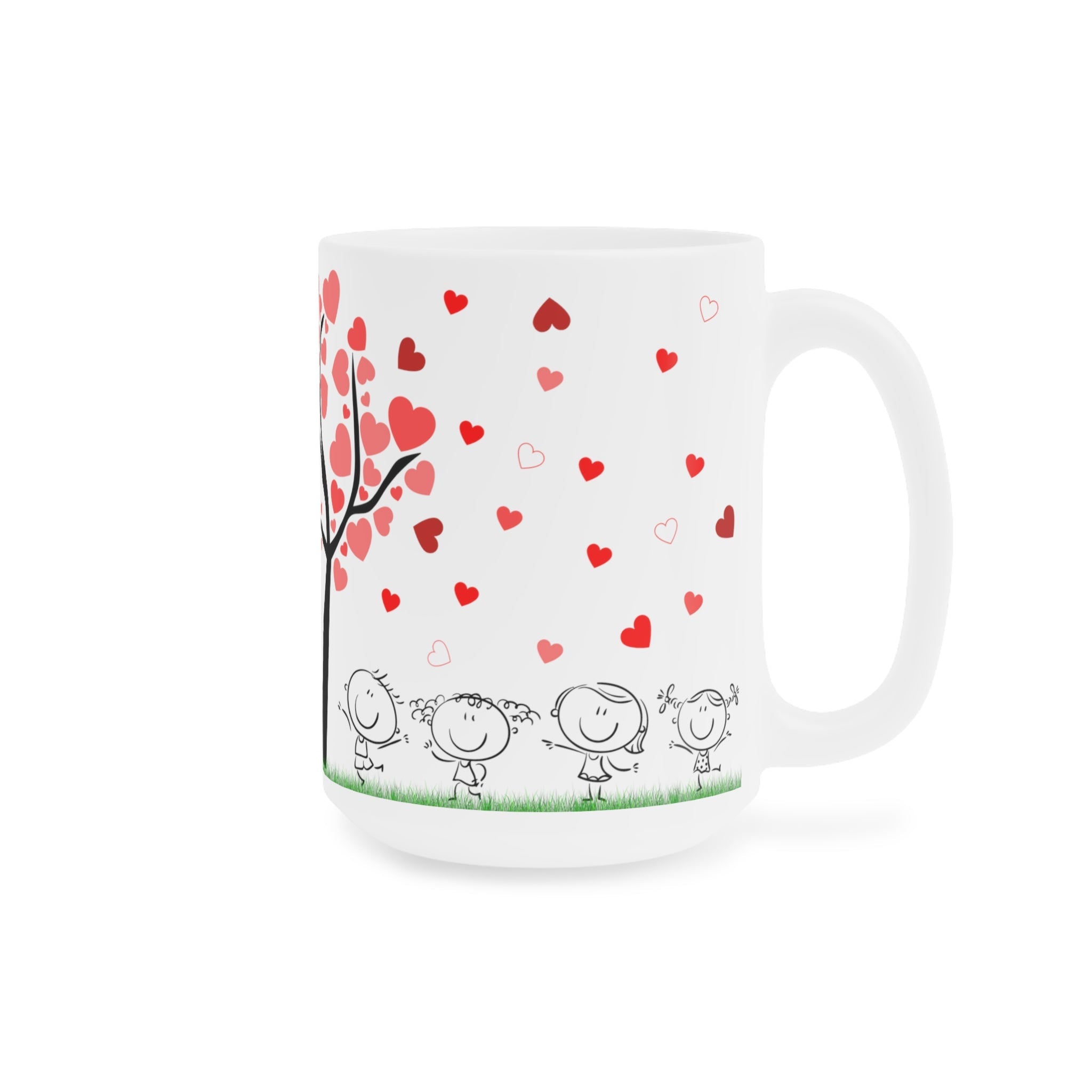 Children Chasing Hearts Multi Purpose 15 Ounce Mug