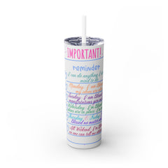 Decorative Custom 20 Ounce Tumbler | I am Blessed Reminder