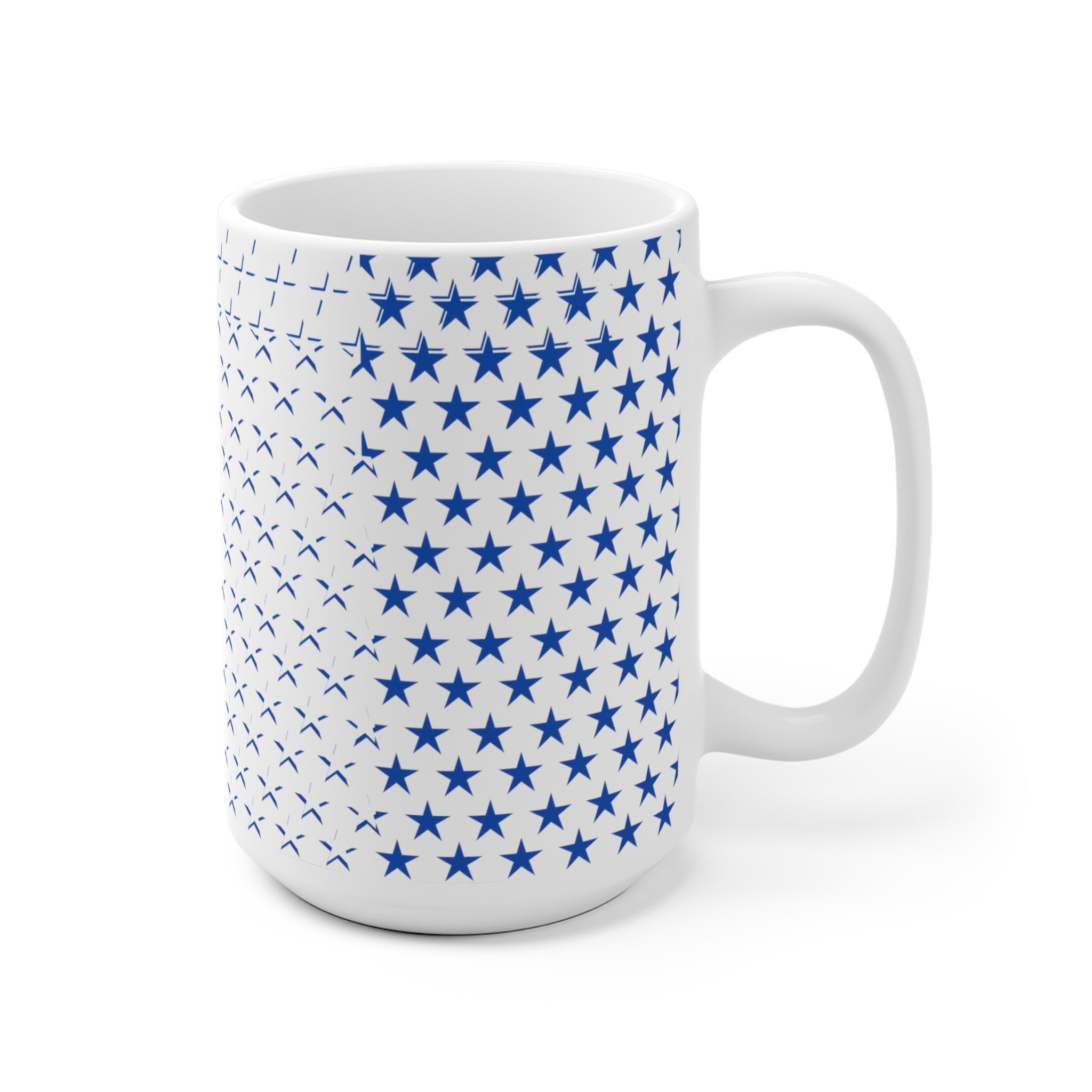 Red White Blue Star Covered Multi Purpose 15 Ounce Mug